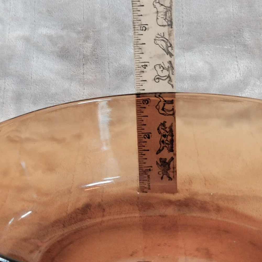 Anchor Hocking‎ Fire King Oval Casserole Dish Amber Glass w Lid 433 1.5 Vintage